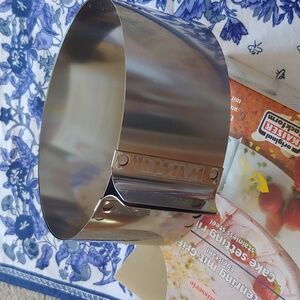 Vtg Germany Adjustable Stainless Steel Cake Ring (6.5 in. to 12.5 in.)